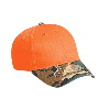 Otto Cap Camouflage Visor Cotton Twill Low Profile Pro Syle Two Tone Color Caps Khaki/Brown/Light Olive Green/Neon Orange