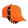 Otto Cap Camouflage Piping Design Cotton Twill Low Profile Pro Style Two Tone Color Caps Neon Orange/Neon Orange/Black/Dark Green