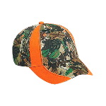 Camouflage and Hunter Orange Low Profile Cap