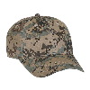 Otto Cap Digital Camouflage Cotton Twill Low Profile Pro Style Caps Khaki/Brown/Black