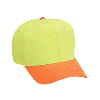 Otto Cap Neon Polyester Twill Pro Style Cap Neon Orange/Neon Yellow