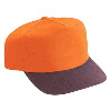 Otto Cap Neon Cotton Twill Low Crown Golf Style Caps Brown/Neon Orange