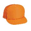 Otto Cap Neon Polyester Foam Front High Crown Golf Style Mesh Back Cap Neon Orange