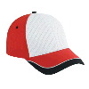 Otto Cap Mesh Front w/ Brushed Cotton Canvas Back Low Profile Two Tone Color Cap Red/White/Black