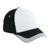 Otto Cap Mesh Front w/ Brushed Cotton Canvas Back Low Profile Two Tone Color Cap Black/White/Gray