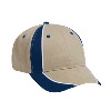 Otto Cap Piping Design Brushed Cotton Twill Low Profile Pro Style Two Tone Color Caps Khaki/Navy/White