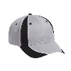 Otto Cap Piping Design Brushed Cotton Twill Low Profile Pro Style Two Tone Color Caps Gray/Black/White