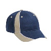 Otto Cap Piping Design Brushed Cotton Twill Low Profile Pro Style Two Tone Color Caps Navy/Khaki/White