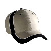Otto Cap Brushed Cotton Twill Low Profile Pro Style Two Tone Caps Black/Khaki/White