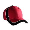 Otto Cap Brushed Cotton Twill Low Profile Pro Style Two Tone Caps Black/Red/White