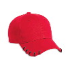 Otto Cap Shoe Lace Pattern Cotton Twill Low Profile Caps Red/Red/Black