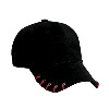 Otto Cap Shoe Lace Pattern Cotton Twill Low Profile Caps Black/Black/Red