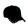 Otto Cap Shoe Lace Pattern Cotton Twill Low Profile Caps Black/Black/White