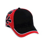 Flame Pattern Brushed Cotton Twill Low Profile Pro Style Two Tone Color Caps