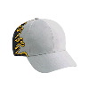 Otto Cap Flame Pattern Cotton Twill Low Profile Pro Style Two Tone Color Caps Gray/Black/Gold