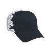 Otto Cap Flame Pattern Cotton Twill Low Profile Pro Style Two Tone Color Caps Black/Gray/White