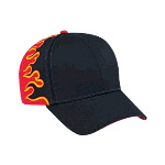 Flame Pattern Cotton Twill Low Profile Pro Style Two Tone Color Caps
