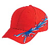 Otto Cap Ocean Splash Pattern Brushed Cotton Twill Low Profile Pro Style Caps Red