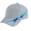 Otto Cap Ocean Splash Pattern Brushed Cotton Twill Low Profile Pro Style Caps Gray