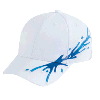Otto Cap Ocean Splash Pattern Brushed Cotton Twill Low Profile Pro Style Caps White