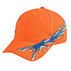 Otto Cap Ocean Splash Pattern Brushed Cotton Twill Low Profile Pro Style Caps Dark Orange