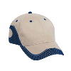 Otto Cap Brushed Cotton Twill Polyester Pro Mesh Low Profile Pro Style Caps Khaki/Navy/Navy