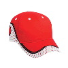 Otto Cap Brushed Cotton Twill Polyester Pro Mesh Low Profile Pro Style Caps Red/White/Black