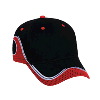 Otto Cap Brushed Cotton Twill Polyester Pro Mesh Low Profile Pro Style Caps Black/Red/White