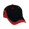 Otto Cap Brushed Cotton Twill Polyester Pro Mesh Low Profile Pro Style Caps Black/Red/Red