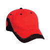 Otto Cap Brushed Cotton Twill Polyester Pro Mesh Low Profile Pro Style Caps Red/Black/Black