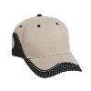 Otto Cap Brushed Cotton Twill Polyester Pro Mesh Low Profile Pro Style Caps Khaki/Black/Black