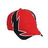 Otto Cap Zig Zag Pattern Brushed Cotton Twill Low Profile Pro Style Two Tone Color Caps Red/Black/White