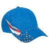 Otto Cap United States Flag Flame Pattern Brushed Cotton Twill Low Profile Pro Style Caps Royal