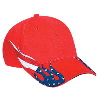 Otto Cap United States Flag Flame Pattern Brushed Cotton Twill Low Profile Pro Style Caps Red