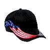 Otto Cap United States Flag Racing Flame Pattern Brushed Cotton Twill Low Profile Pro Style Caps Black