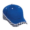 Otto Cap Racing Pattern Brushed Cotton Twill Low Profile Pro Style Caps Royal