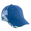 Otto Cap Racing Flame Pattern Cotton Twill Sandwich Visor Low Profile Pro Style Mesh Back Two Tone Color Caps Royal/White/White