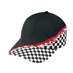 Flare Racing Pattern Cotton Twill Low Profile Pro Style Two Tone Color Caps