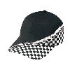 Otto Cap Flare Racing Pattern Cotton Twill Low Profile Pro Style Two Tone Color Caps Black/Black/White