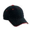 Otto Cap Flag Edge Design Sandwich Visor Twill Low Profile Caps Black