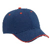 Otto Cap Flag Edge Design Sandwich Visor Twill Low Profile Caps Navy