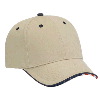 Otto Cap Flag Edge Design Sandwich Visor Twill Low Profile Caps Khaki