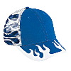 Otto Cap Flame Pattern Cotton Twill Low Profile Pro Style Mesh Back Two Tone Color Caps Royal/White