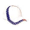 Otto Cap United States Flag Design Cotton Twill Low Profile Pro Style Caps White