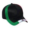 Otto Cap Mexico Flag Design Cotton Twill Low Profile Pro Style Caps Black