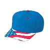 Otto Cap United States Flag Visor Cotton Twill Pro Style Caps Royal
