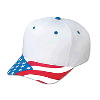 Otto Cap United States Flag Visor Cotton Twill Pro Style Caps White