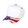 Otto Cap United States Flag Visor Cotton Twill Low Crown Golf Style Caps White