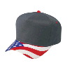 Otto Cap United States Flag Visor Cotton Twill Low Crown Golf Style Caps Black