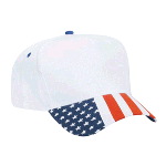 United States Flag Visor Cotton Twill Low Crown Golf Style Cap